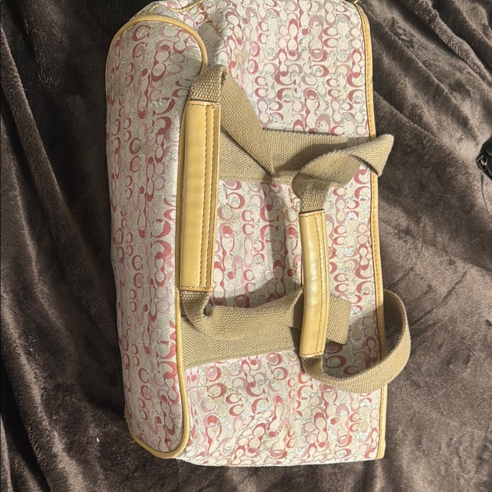 Coach Pink and Tan Women's Bag